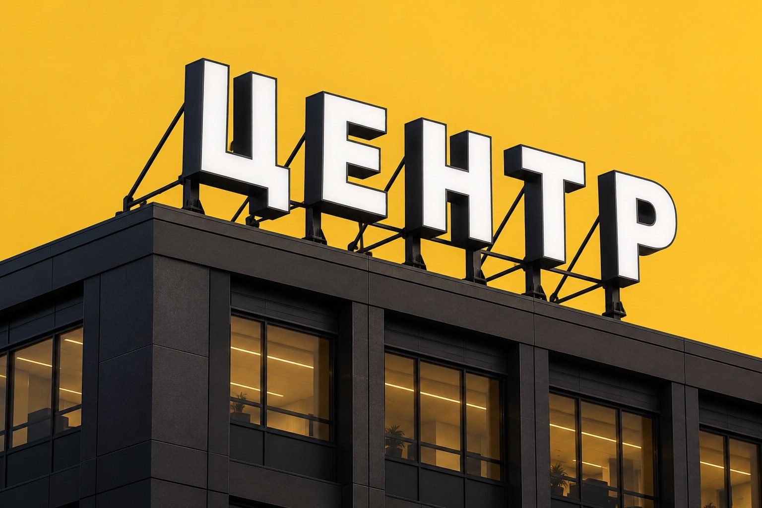 Крупный план световой буквы «А»: белое светящееся лицо и непрозрачный чёрный профиль